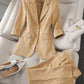 Half Sleeve Blazer And Pant Suit Ladies Women Female Jacket