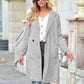 Autumn and winter European station woolen woolen lapel long coat
