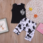 Children's Clothing Sleeveless For Boy Cactus Letter Two-piece Set
