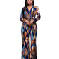 European and American big fashion digital printing women's straps jumpsuit