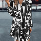 Shirt Collar Single-breasted Printed Long Sleeve Loose Casual Dress