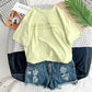 Korean style loose all-match cec half sleeve t-shirt