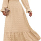 Elegant Cross-Border Fit-and-Flare Jacquard Dress