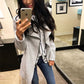 Irregular blouse woolen coat