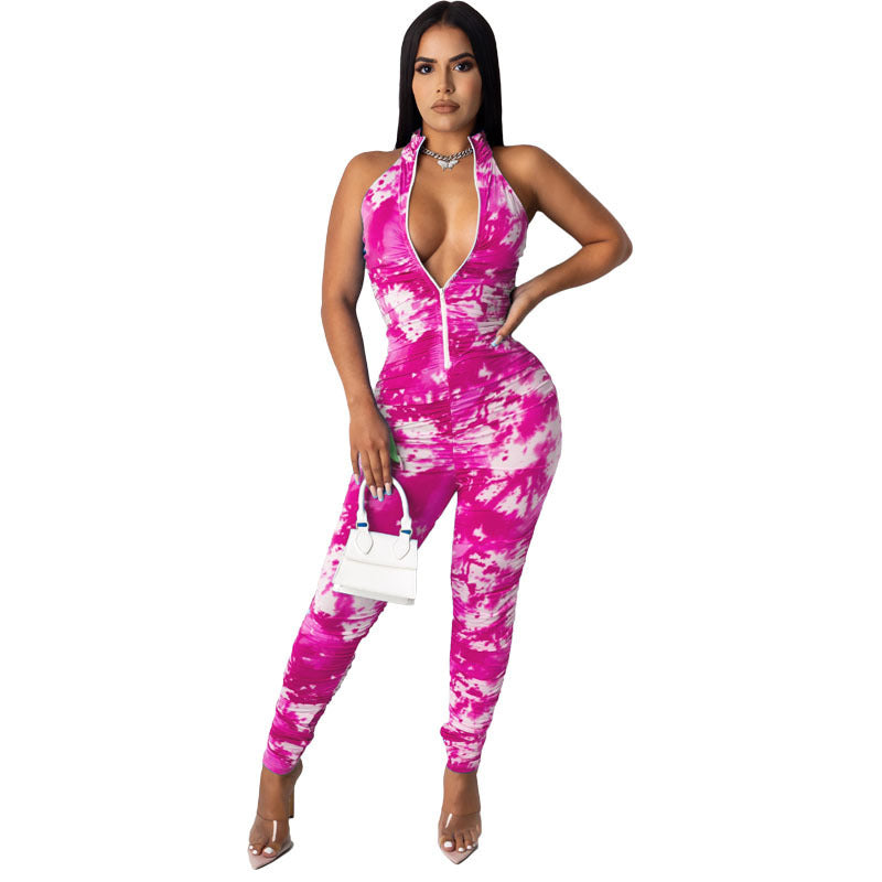 High waist casual jumpsuit