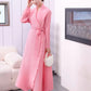 Spring And Autumn New Close Edge Belt Solid Color Dress Shawl Two-piece Set