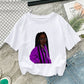 T-shirt slim blanc à manches courtes pour femme