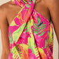 Tropical Plant Printed Women's Tight Fitting Vest