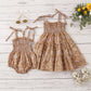 Minimalist Creativity Girls' Floral Strap Dress