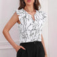 Women's SpringSummer New V-neck Shirt Printing Design