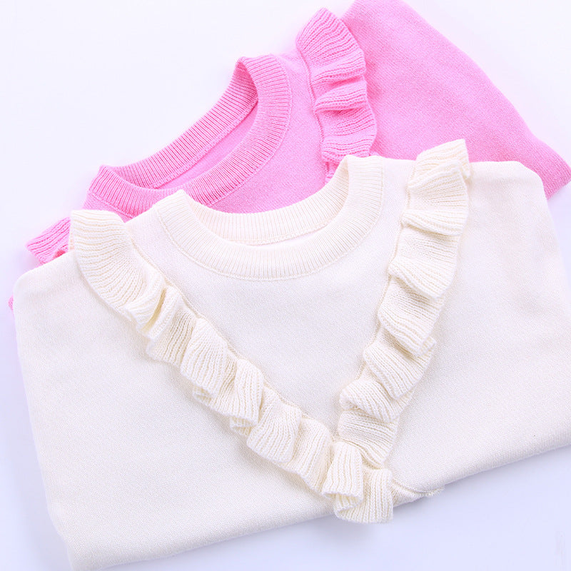 Manteau de couleur unie à volants