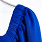 Waist puff sleeve stretch cotton dress