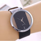 Transparent hollow personality ladies watch