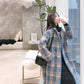 Loose thick knitted sweater coat