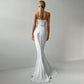 Womens White Sexy Strapless Tube Dress