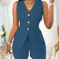 European And American Ladies Fashion Comfort And Casual Open Chest Lace-up Short-sleeved Shirt