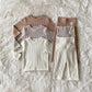 Costume de couleur unie arc-en-ciel à la mode, simple et polyvalent, pour la maison