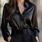 Solid Color Fashion Elegant Long Sleeve Button Shirt Women's Clothing