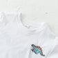 Children's Cartoon Dinosaur Embroidery Short Sleeved Set