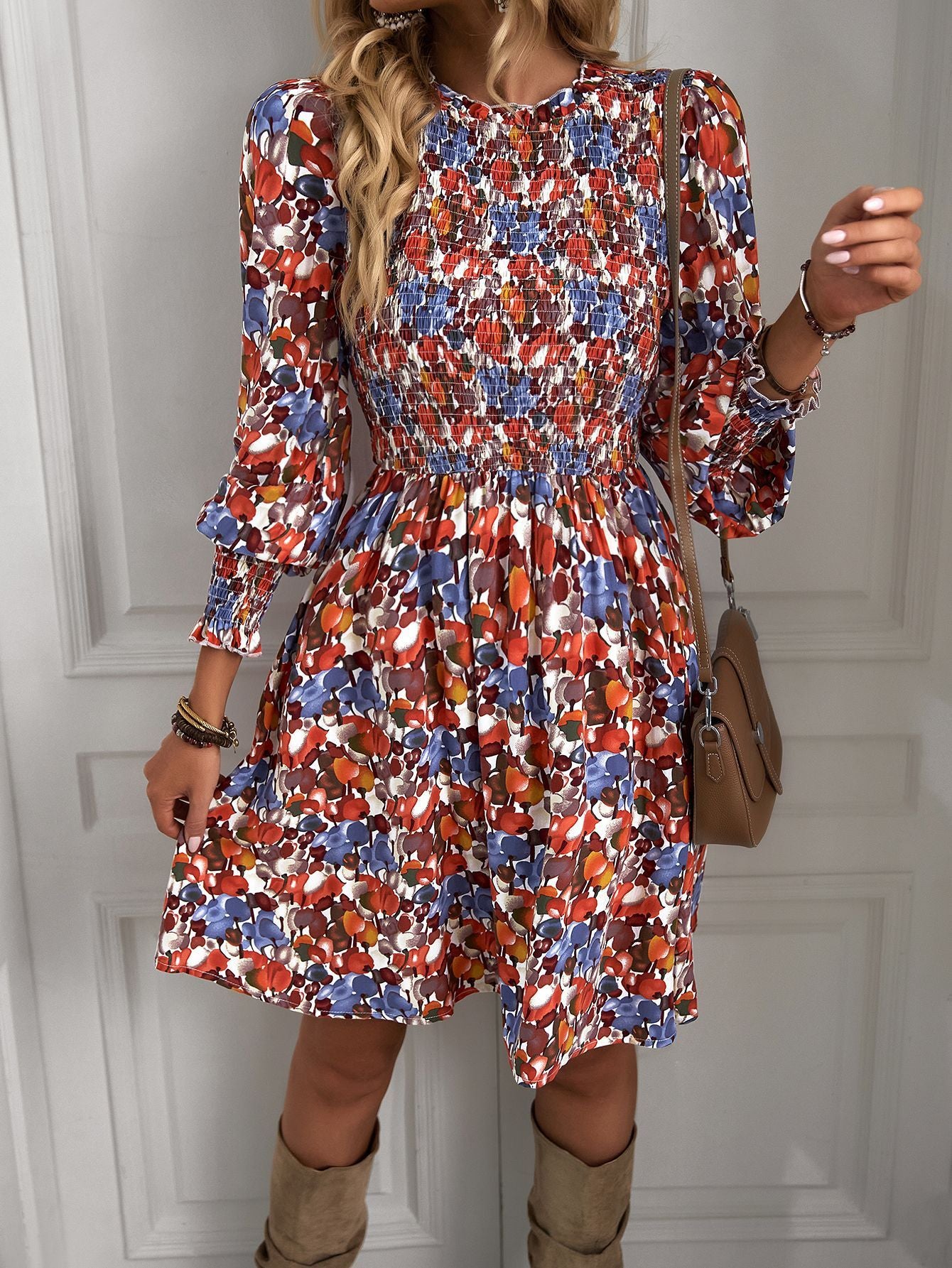 Women's Fashion Casual Long Sleeve Dress