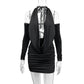 Fashionable Backless Long-Sleeve Dress For Women