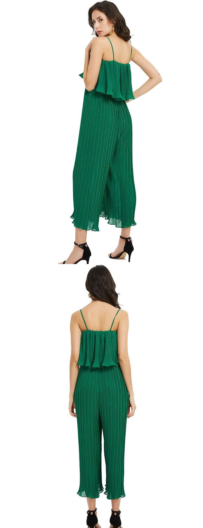 Elegant ruffled jumpsuit women
