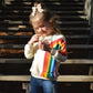 Children's Rainbow Sun Patterned Long Sleeve Top With Fringe