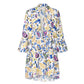 Women's printed button Ruffle shirt skirt