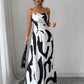 Women's Sexy Printed Side-Slit Slip Dress
