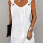Women's European And American Solid Color Water Wave Pattern Sleeveless Dress