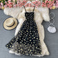 Women's Casual Sling Floral Skirt French Dress