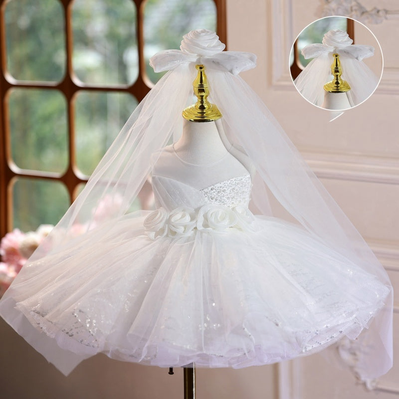New Children's Piano Performance Host Wedding Dress Costume