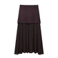 European And American Style Button Knitted Vest Skirt