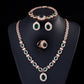 Big Brand Retro Zircon Necklace Set Chain Women