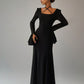 Autumn Square Collar Bell Sleeve Temperament Dress