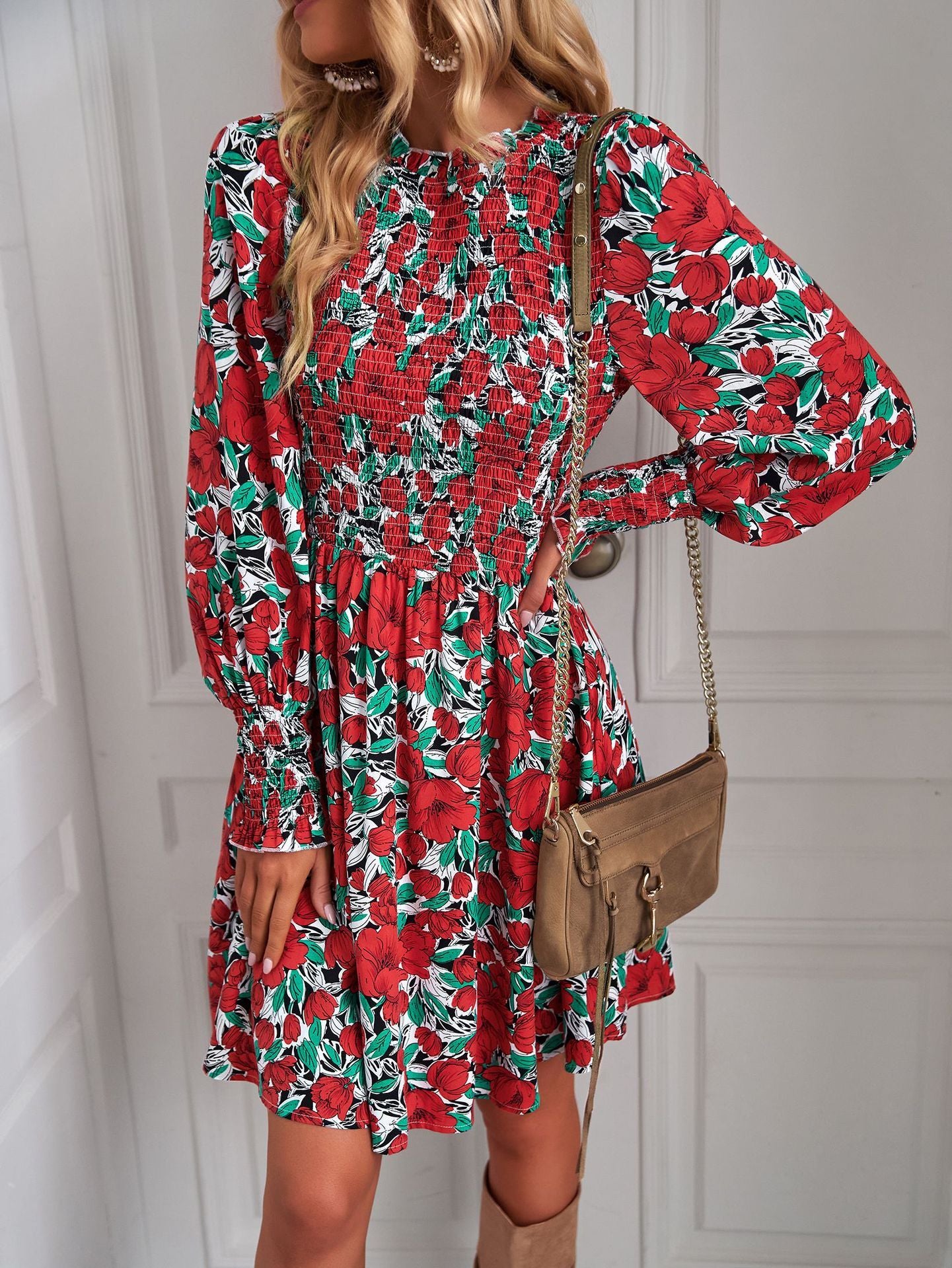 Women's Fashion Casual Long Sleeve Dress