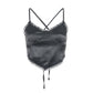 Back Lace-up Satin V-neck Camisole