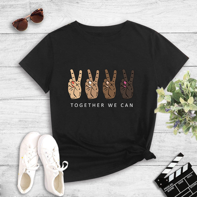 T-shirt imprimé à manches courtes « Créativité » Je ne peux pas respirer