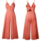 Deep V Neck Sling Wide Legs Women's jumpsuit