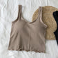 U-collar Spaghetti Straps Outerwear Inner Sports Vest