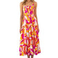 Spaghetti-strap Floral Print Pleated Dress