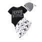 Cartoon Printed Trousers Hat Three-piece Set