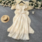 Womens Solid-Color, Defined-Waist, Square-Neck Puff-Sleeve Shirt And Skirt Set