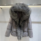 Fox Big Fur Collar Duck Down Down Jacket Female