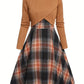 New Womens Two-piece Set Knitted Long-sleeve Top And Dress