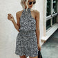 Floral halter strapless women's jumpsuit