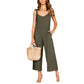 V-neck loose jumpsuit