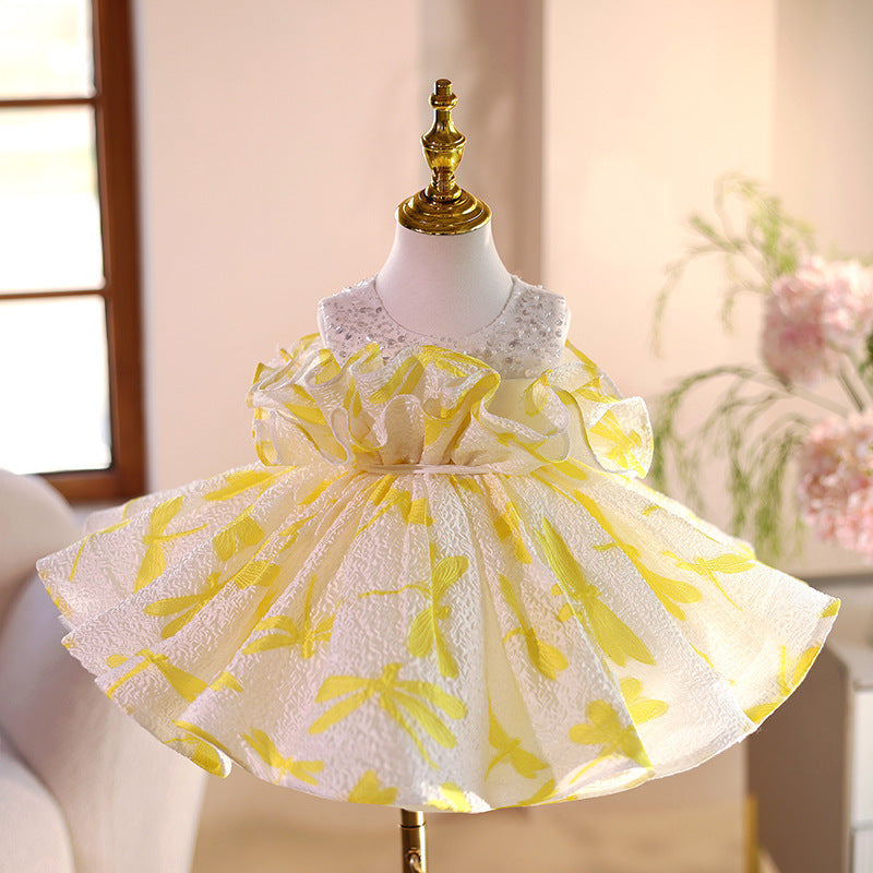 Umbrella Princess Dress Catwalk Performance Flower Girl's One-year-old Dress
