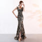 Robe de soirée à col en V pour femme