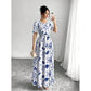 Summer Fashion Short-Sleeve Printed Dress